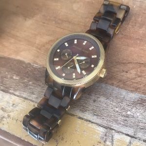 Gorgeous tortoise shell Michael Kors watch